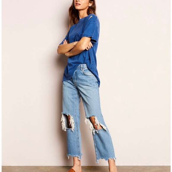 Free People WTF Maggie Mid-Rise Jean EUC Size 27 - Picture 1 of 4
